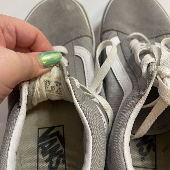 Vans Old Skool Stacked Sneakers Shoes White Gray Skate Casual Size 6.5 6 1/2 - Picture 5 of 8